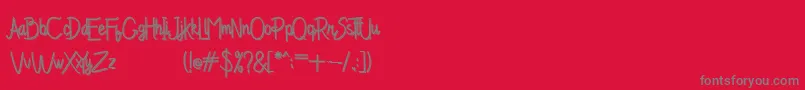 フォントChandry Vintage – 赤い背景に灰色の文字