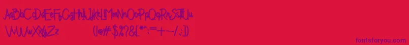 Chandry Vintage Font – Purple Fonts on Red Background