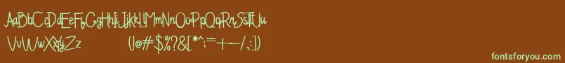 Chandry Font – Green Fonts on Brown Background