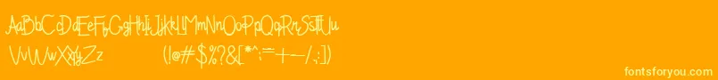 Chandry Font – Yellow Fonts on Orange Background