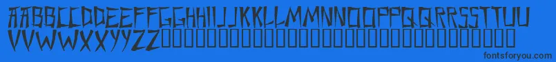 フォントChane    – 黒い文字の青い背景