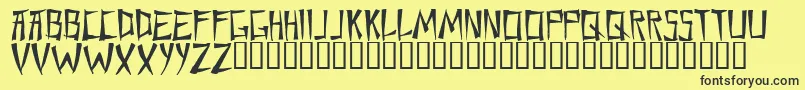 フォントChane    – 黒い文字の黄色い背景