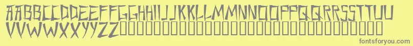 フォントChane    – 黄色の背景に灰色の文字