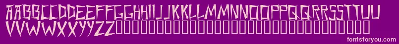 フォントChane    – 紫の背景にピンクのフォント