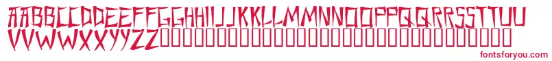 フォントChane    – 白い背景に赤い文字