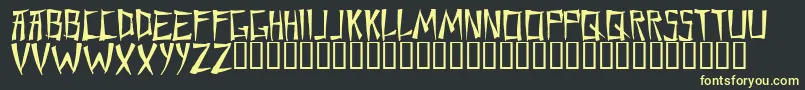 フォントChane    – 黒い背景に黄色の文字