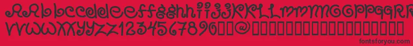 CHANG    Font – Black Fonts on Red Background