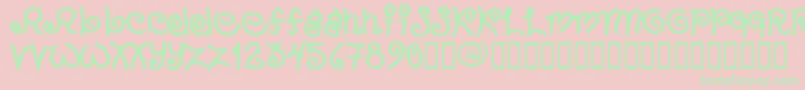 CHANG    Font – Green Fonts on Pink Background