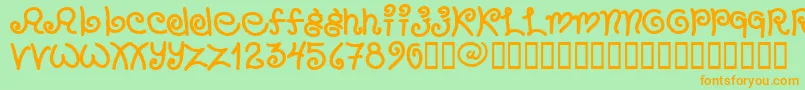 CHANG    Font – Orange Fonts on Green Background