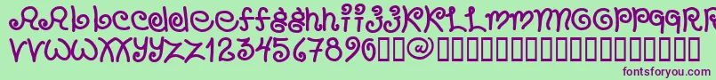 Шрифт CHANG    – фиолетовые шрифты на зелёном фоне