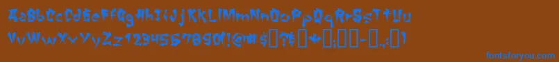 ChangChang Font – Blue Fonts on Brown Background