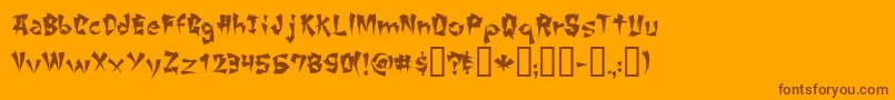 ChangChang Font – Brown Fonts on Orange Background