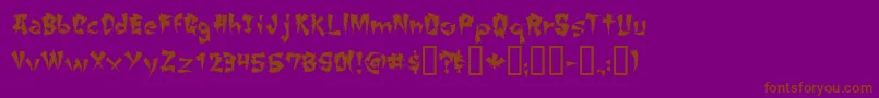 ChangChang Font – Brown Fonts on Purple Background