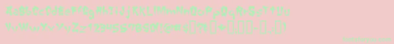 ChangChang Font – Green Fonts on Pink Background
