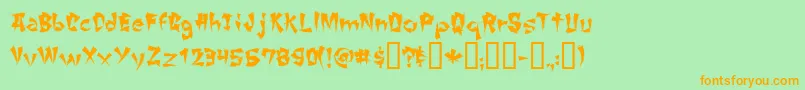ChangChang Font – Orange Fonts on Green Background