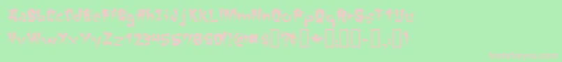 ChangChang Font – Pink Fonts on Green Background