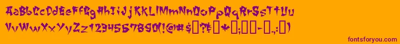 ChangChang Font – Purple Fonts on Orange Background