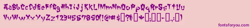 ChangChangフォントについての詳細 フォントChangChang – ピンクの背景に紫のフォント