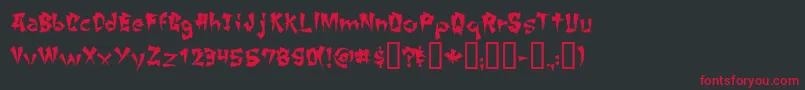 ChangChang Font – Red Fonts on Black Background