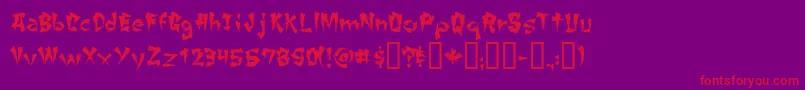 ChangChang Font – Red Fonts on Purple Background