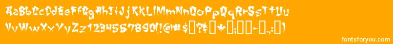 ChangChang Font – White Fonts on Orange Background