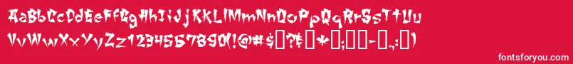 ChangChang Font – White Fonts on Red Background
