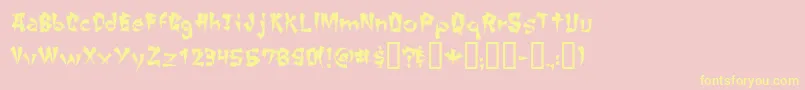 En savoir plus sur la police ChangChang Police ChangChang – polices jaunes sur fond rose