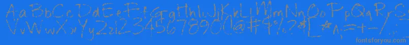 Change Tomorrow Today-fontti – harmaat kirjasimet sinisellä taustalla