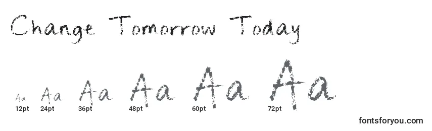 Change Tomorrow Today-fontin koot