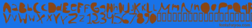 chann    Font – Brown Fonts on Blue Background