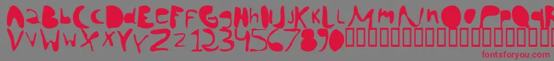 chann    Font – Red Fonts on Gray Background