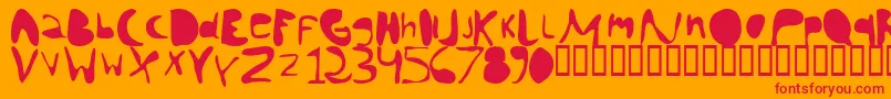 chann    Font – Red Fonts on Orange Background
