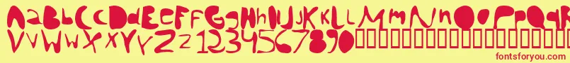 chann    Font – Red Fonts on Yellow Background