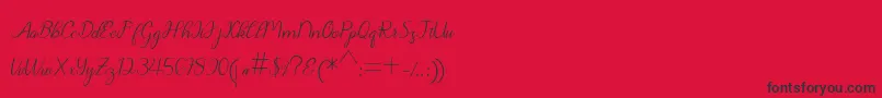 フォントChanteka – 赤い背景に黒い文字