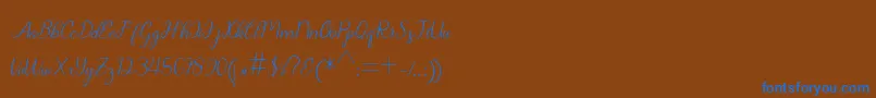 Chanteka Font – Blue Fonts on Brown Background