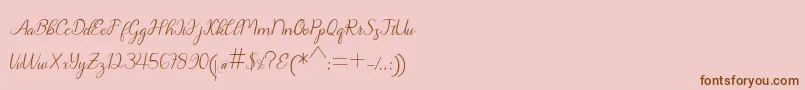 Chanteka Font – Brown Fonts on Pink Background