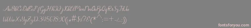 Chanteka Font – Pink Fonts on Gray Background