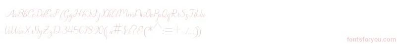Chanteka Font – Pink Fonts on White Background