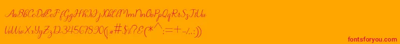 Chanteka Font – Red Fonts on Orange Background