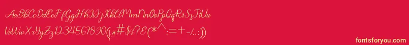 Chanteka-Schriftart – Gelbe Schriften auf rotem Hintergrund