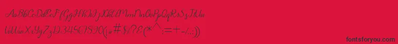 Шрифт Chanteka – чёрные шрифты на красном фоне