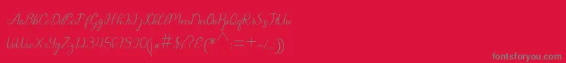 Chanteka-Schriftart – Graue Schriften auf rotem Hintergrund
