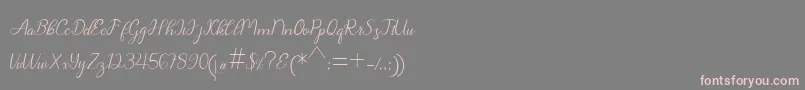 Chanteka-Schriftart – Rosa Schriften auf grauem Hintergrund