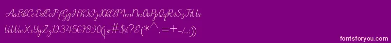 Chanteka Font – Pink Fonts on Purple Background
