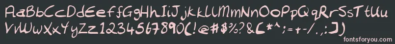 Chantell Hand Font – Pink Fonts on Black Background