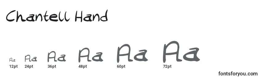 Chantell Hand Font Sizes