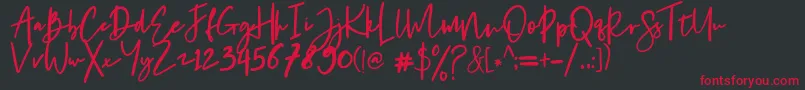 Chantelle Font – Red Fonts on Black Background