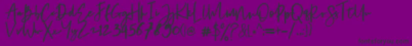 Chantelle Font – Black Fonts on Purple Background