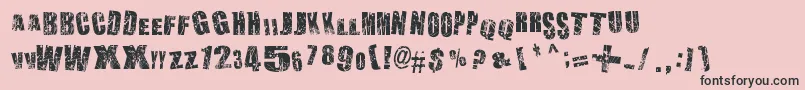 Chaos in Wisconsin Font – Black Fonts on Pink Background