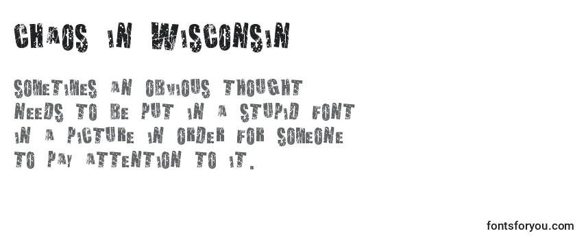 Chaos in Wisconsin Font